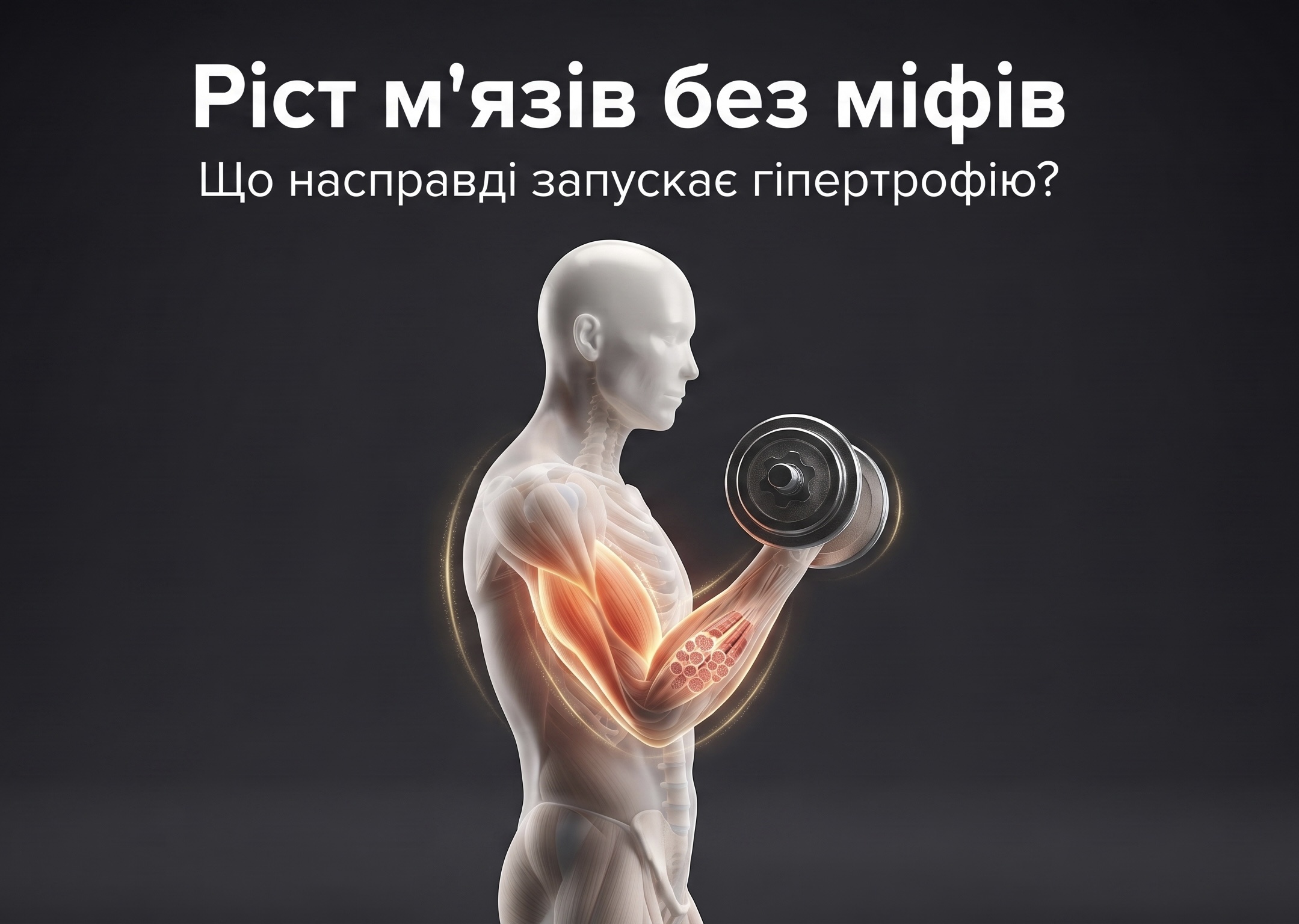 Детальніше про статтю Ріст м’язів без міфів: що дійсно запускає гіпертрофію